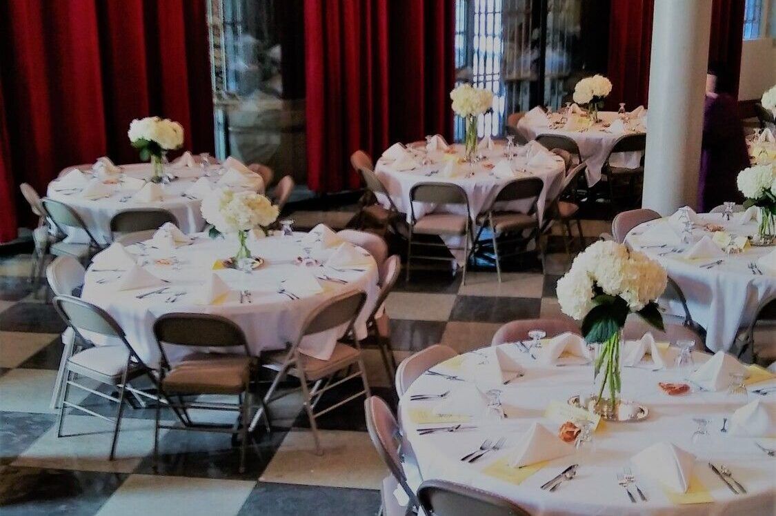 Central guard room decked out for a party